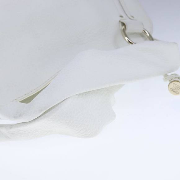 CELINE Hand Bag Leather White Auth 105488 - Picture 7 of 16